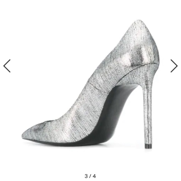 Saint Laurent Anja 105mm Metallic Heels - Picture 12 of 14